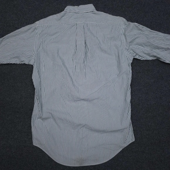 Ralph Lauren Yarmouth Button Up Shirt Mens 14 1/2 32/33 Green Stripe Long Sleeve - Picture 3 of 7